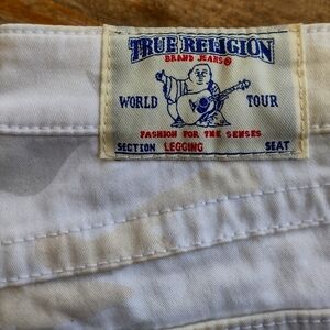 True religion light camo skinny jeans